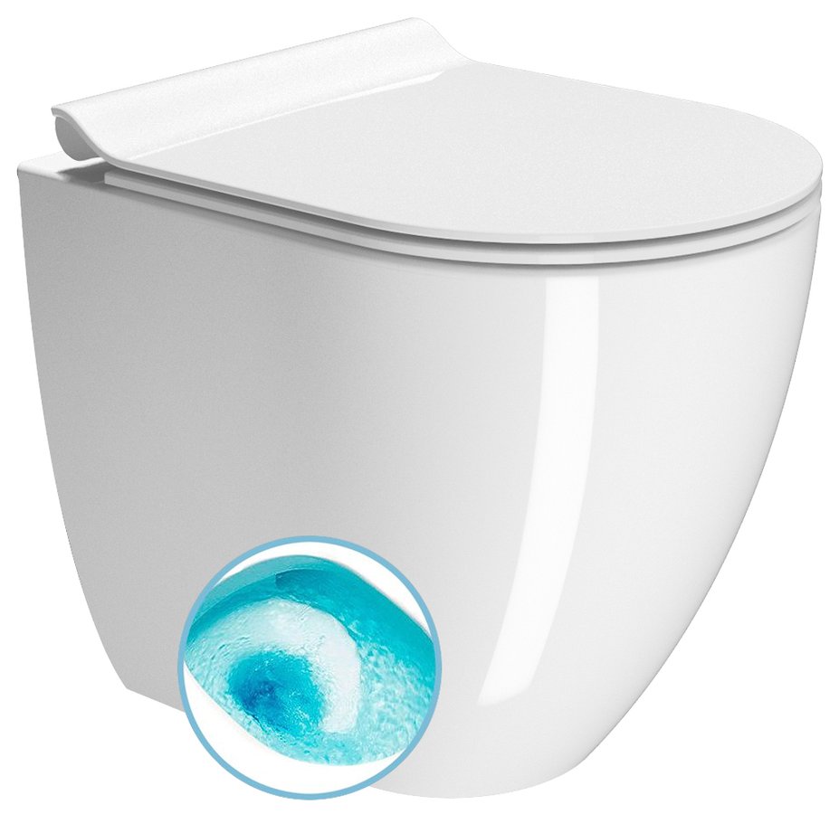 Gsi pura wc mísa stojící, swirlflush, 36x50cm, spodní/zadní odpad, bílá extraglaze