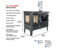 CALISKAN Sporák na tuhá paliva GURMET 3D (6)