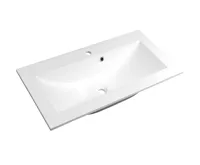 SAPHO YUKON umyvadlo, litý mramor, 70x45cm, bílá