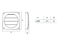 CATA Venkovní mřížka k ventilátoru LHV 300 s žaluziemi (1)