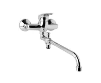 Nástěnná baterie do byt. jádra, Sonáta, 150 mm, s trubkovým ramínkem 330 mm, bez příslušentví, chrom