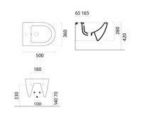 GSI PURA bidet závěsný, 36x50cm, bílá ExtraGlaze (7)