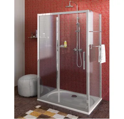 POLYSAN LUCIS LINE třístěnný sprchový kout 1400x700x700mm L/P varianta
