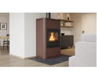 HS Flamingo Krbová kamna AQUAFLAM ® 25 s výměníkem - hnědá - sametová, automatická regulace (32)