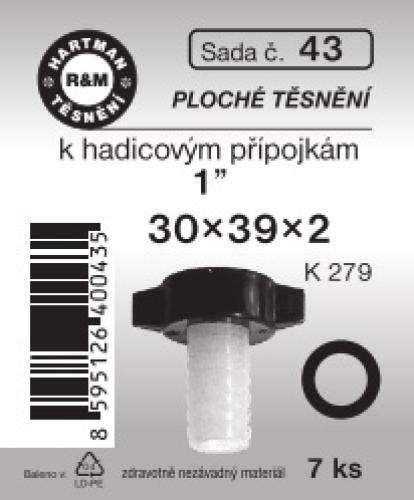 Hartman sada č.  43: sada pryž.těs.hadic.sp. 1"- 30x39x2  - 7x4454