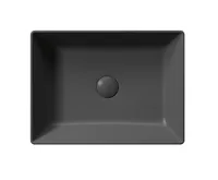 GSI KUBE X keramické umyvadlo na desku, 50x37cm, černá mat (3)