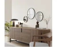 SAPHO NOTION SLIM kulaté zrcadlo v rámu ø 50cm, černá mat (5)