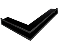 HS Flamingo Krbová mřížka OTEVŘENÁ rohová levá 60x40x6 cm, černý mat