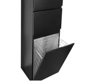 AQUALINE ALTAIR vysoká skříňka s košem 40x184x31cm, černá mat, levá (5)