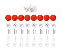 SAPHO Nožičky pro vaničku z litého mramoru (8ks/sada), samolepící, plast (4)