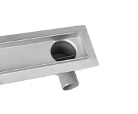 AQUALINE PAVINO nerezový podlahový žlab s roštem pro dlažbu, L-760, DN50 (4)