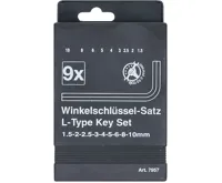 BGS Klíče zahnuté,  vnitřní šestihran 1,5 - 10 mm, 9dílná (2)