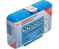 BGS Hlavice nástrčné  dvanáctihranné, 12,5 mm (1/2"), 8 - 24 mm, 16dílná sada (5)