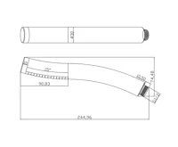 SAPHO Ruční sprcha, 245mm, ABS/černá/chrom (4)