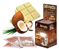 Horká čokoláda Moretto - Bílá s kokosem 30g (1)