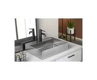 SAPHO AURUM nerezové nástěnné umyvadlo, 55x42cm, včetně výpusti, nerez mat (1)