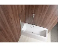 AQUALINE VILMA vanová zástěna 600x1400mm, chrom, čiré sklo (3)