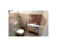 SAPHO AGOS umývátko, litý mramor, 80x22cm, levé/pravé, bílá (1)