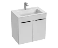 JIKA CUBE Skříňka s 2 dveřmi včetně umyvadla 65 x 43 cm 453601 Bílá