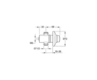 SILFRA QUIK samouzavírací podomítkový sprchový ventil, chrom (2)