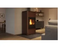 HS Flamingo Krbová kamna AQUAFLAM ® 17 s výměníkem - hnědá - sametová, manuální regulace (13)