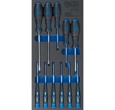 BGS Vložka do dílenského vozíku 1/3: sada šroubováků, 11dílná