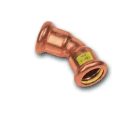 CU lisovací koleno 45° 9041 - 22 - pro topení i rozvod plynu F/F