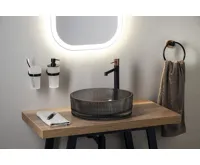 SAPHO SOLARIS stojánková umyvadlová baterie vysoká, černá/měď mat (4)