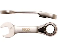BGS Klíč očkoplochý ráčnový 16 mm, extra krátký