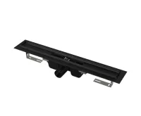 ALCAPLAST Podlahový žlab s okrajem pro perforovaný rošt, černá-mat APZ1BLACK-950