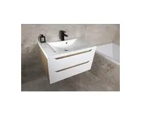 SAPHO WAVE umyvadlová skříňka 79,7x45x47,8cm, bílá/dub alabama (1)