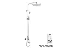 Nástěnná baterie, Viana, 150 mm se sprchovou soupravou, výtokem, ruční a talířovou sprchou 220x220mm (6)