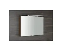 SAPHO MIRRÓ galerka s LED osvětlením, 100x70x16cm, borovice rustik (1)