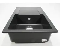 GRANISIL PROBA 765.0 Granitový dřez s odkapem, černý (7)