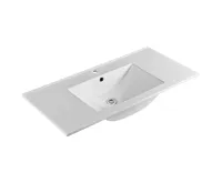 Aira, koupelnová skříňka s keramickým umyvadlem 100 cm, dub (1)