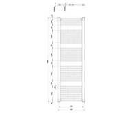 AQUALINE DIRECT otopné těleso s bočním připojením 450x1680 mm, bílá (5)