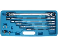 BGS Klíče očkové ráčnové výkyvné 8 - 19 mm, extra dlouhé, sada 13 dílů BGS Klíče očkové ráčnové výkyvné 8 - 19 mm, extra dlouhé, sada 13 dílů