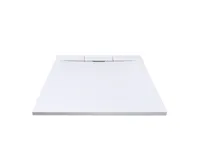 Čtvercová sprchová vanička, 90x90x3 cm,včetně sifonu, bez nožiček, litý mramor