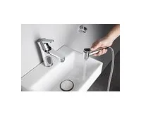 BRUCKNER SIEGER stojánková umyvadlová baterie s bidetovou sprchou, chrom (1)