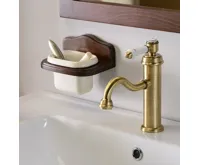 SAPHO VIENNA stojánková umyvadlová baterie s výpustí, bronz (5)