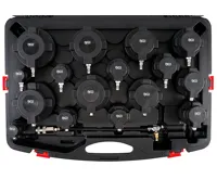 BGS Zkušební sada v kufru pro testování systému plnicího vzduchu turbodmychadla, 17dílná