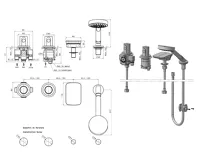 SAPHO GLAM čtyřprvková termostatická baterie na okraj vany, chrom (2)