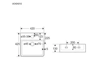 Umyvadlo na desku i zavěšení s přepadem, 420x420x120 mm, keramické (1)
