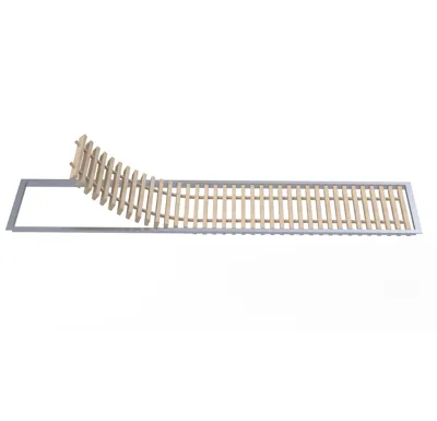 BOKI PML mřížka 250mm / 1250 mm Dub - bez povrchové úpravy, L-lišta elox tmavý bronz