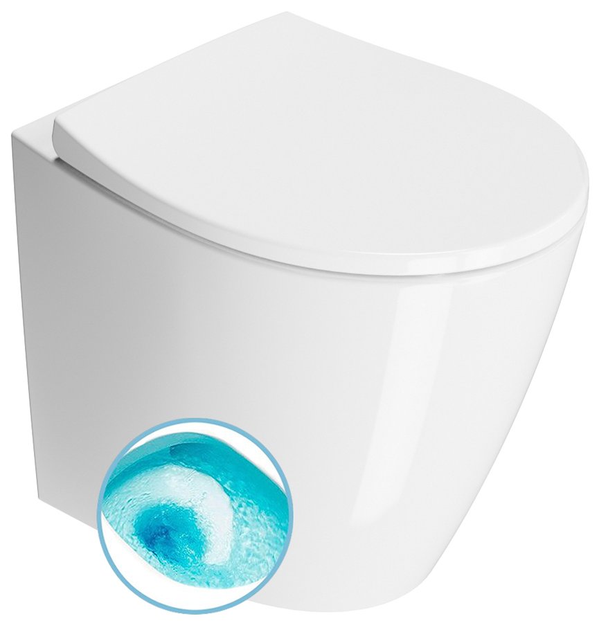 Gsi modo wc mísa stojící, swirlflush, 37x52cm, spodní/zadní odpad, bílá extraglaze