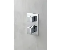 SAPHO Podomítková sprchová termostatická baterie, box, 3 výstupy, chrom (5)