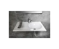 SAPHO JUNO umyvadlo, litý mramor, 80x47cm, pravé, bílá (1)