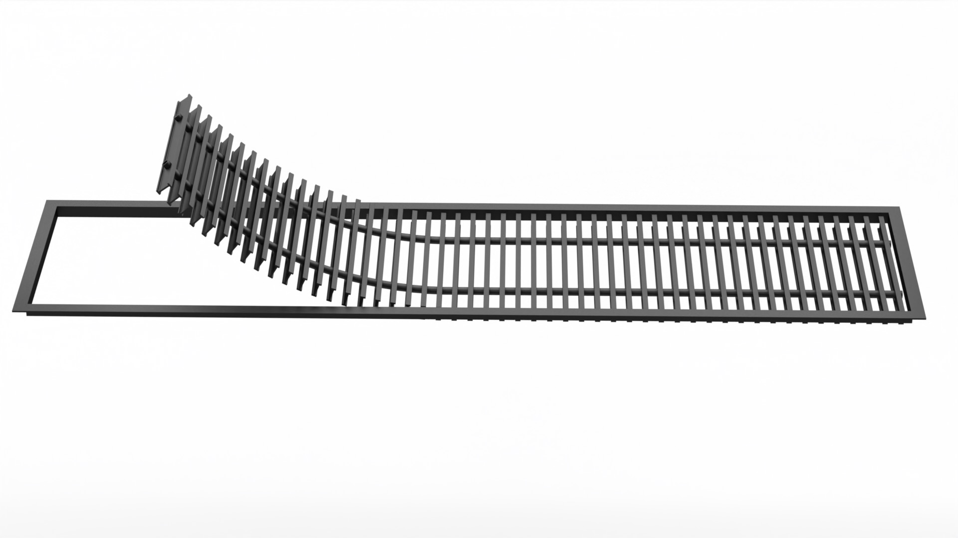 Boki pml mřížka 170mm /1500mm dural - elox černá