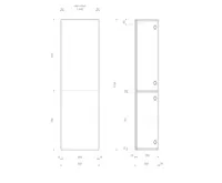 SAPHO ESPACE skříňka 50x172x32cm, 2x dvířka, levá/pravá, dub alabama (2)