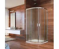 LIMA Sprchový kout, čtvrtkruh, 100 cm, chrom ALU, sklo Point (5)
